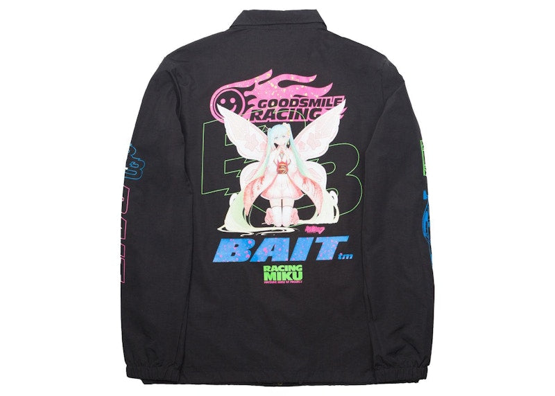 BAIT x Goodsmile Racing Miku Coaches Jacket Black