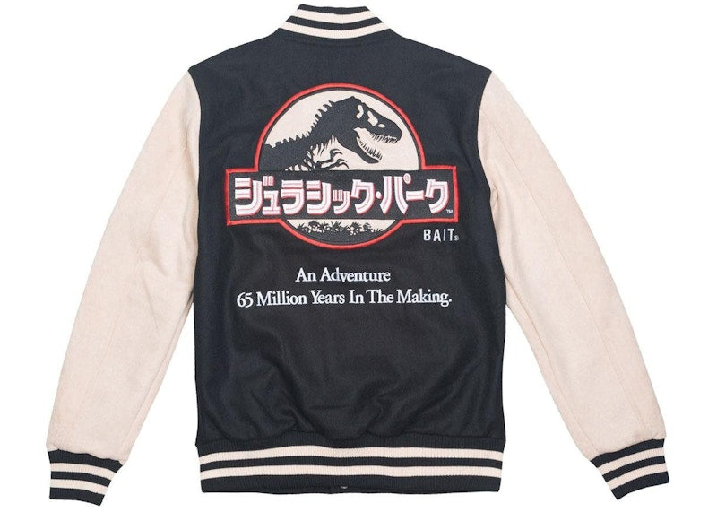 BAIT x Jurassic Park Classic Varsity Jacket Brown/Sand