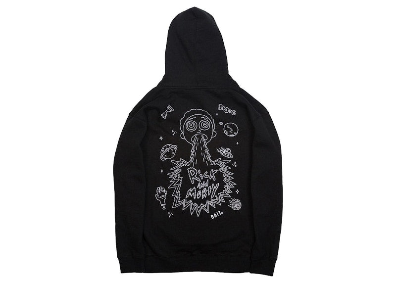 BAIT x Rick And Morty Barf Hoodie Black