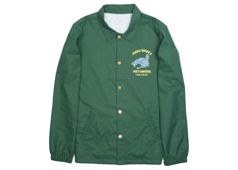 BAIT x Rick And Morty Pickle Rick Coaches Jacket Green/Forest