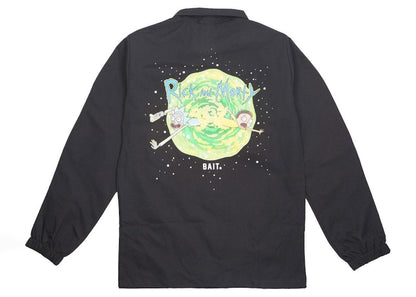 BAIT x Rick And Morty Portal Coaches Jacket Black