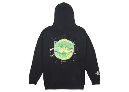 BAIT x Rick And Morty Portal Hoodie Black