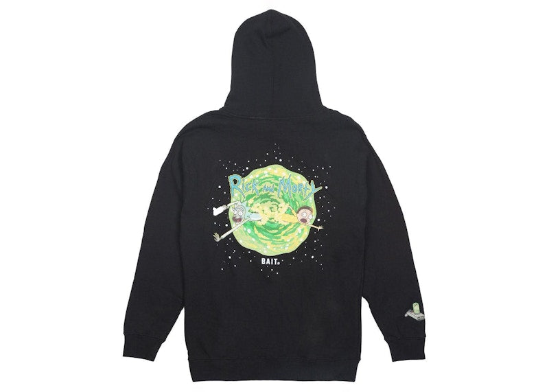 BAIT x Rick And Morty Portal Hoodie Black