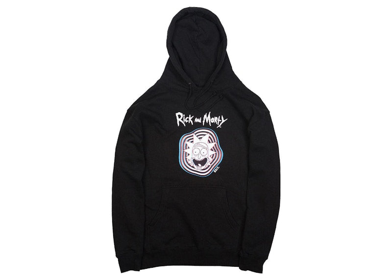 BAIT x Rick And Morty Psychedelic Trippy Hoodie Black