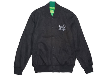 BAIT x Rick And Morty Reversible Varsity Jacket Black