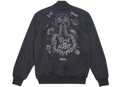 BAIT x Rick And Morty Reversible Varsity Jacket Black