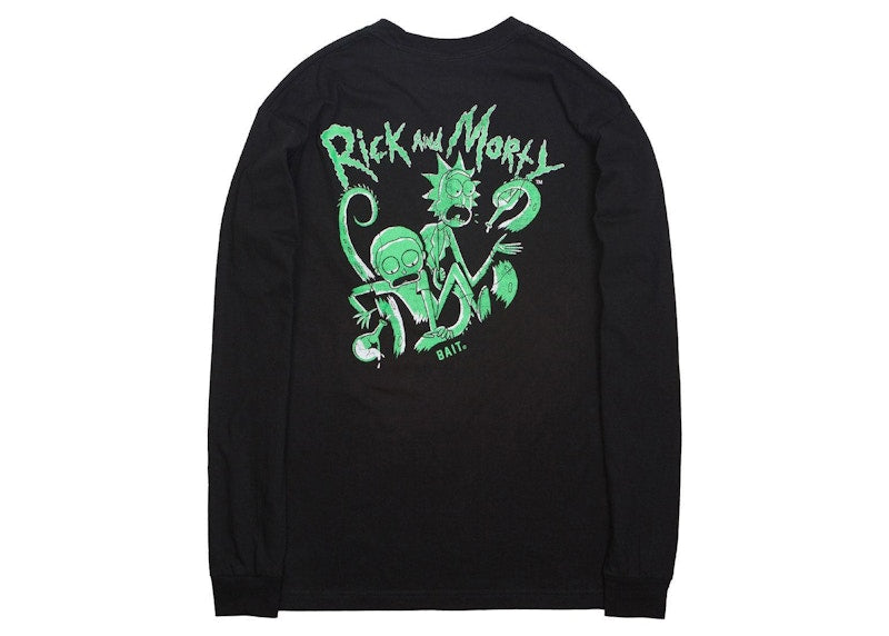 BAIT x Rick And Morty Tentacles Glow In The Dark Long Sleeve Tee Black