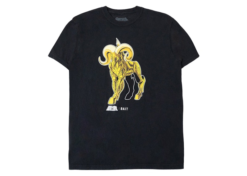 BAIT x Saint Seiya Ares Gold Foil Tee Black