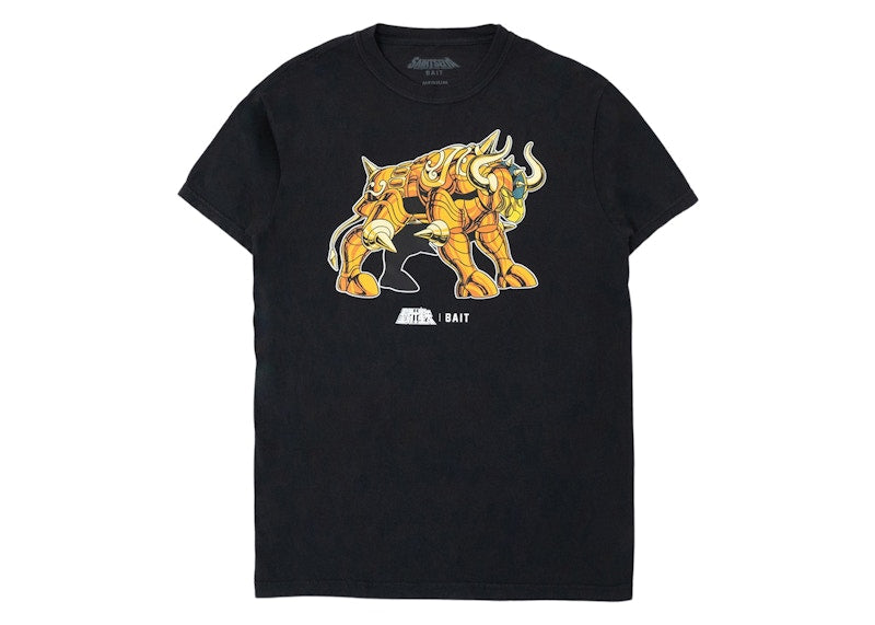 BAIT x Saint Seiya Taurus Gold Foil Tee Black