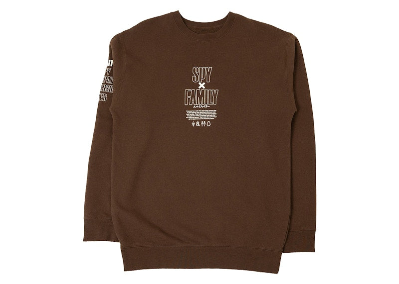 BAIT x Spy x Family Crewneck Sweatshirt Brown