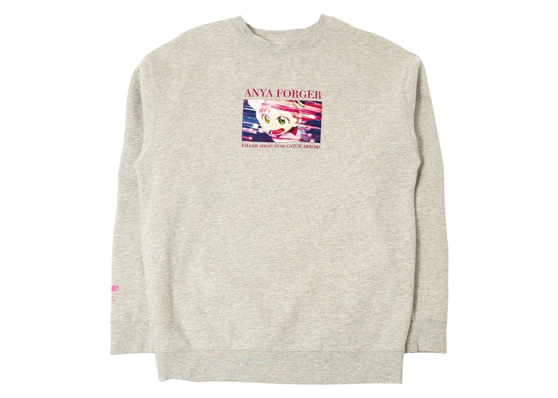 BAIT x Spy x Family The Great Dodgeball Plan Crewneck Sweatshirt Gray