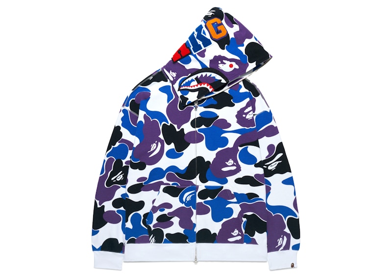 BAPE 18th Anniversary Hong Kong Shark Full Zip Hoodie Purple