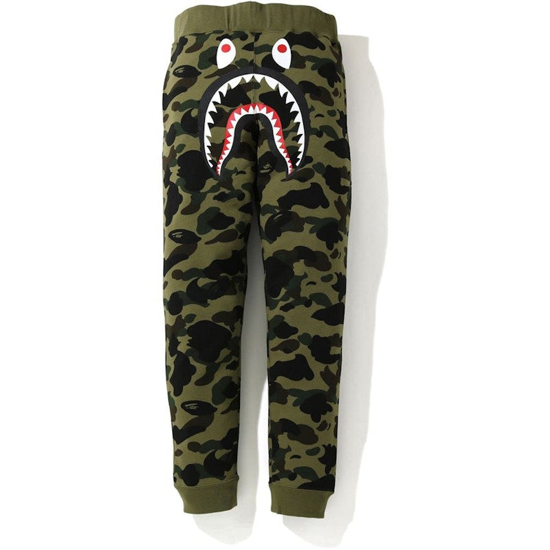 BAPE 1St Camo Shark Slim Sweatpants Green/Black