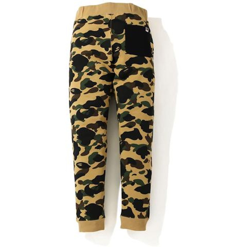 BAPE 1St Camo Shark Slim Sweatpants Yellow/Black