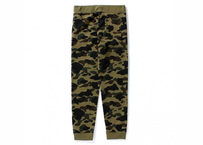BAPE 1St Camo Slim Side Logo Sweatpants Green