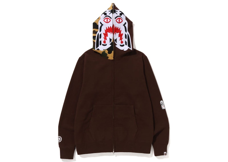 BAPE 1St Camo Tiger Full Zip Hoodie (SS23) Brown