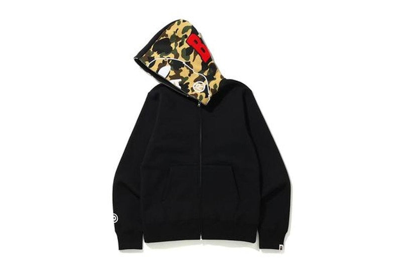 BAPE 1st Camo 2nd Ape Full Zip Hoodie Black
