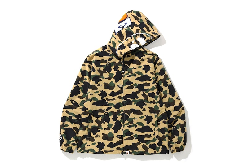BAPE 1st Camo 2nd Ape Full Zip Hoodie Jacket Yellow