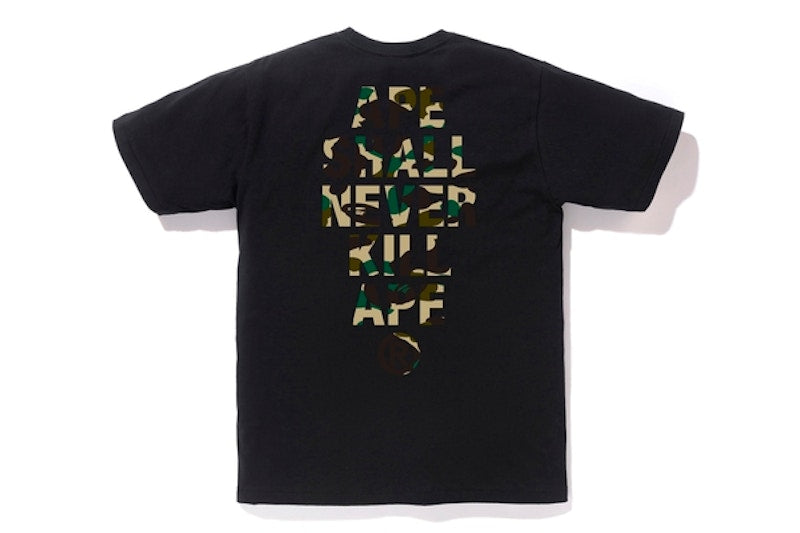 BAPE 1st Camo ASNKA Tee Black/Yellow