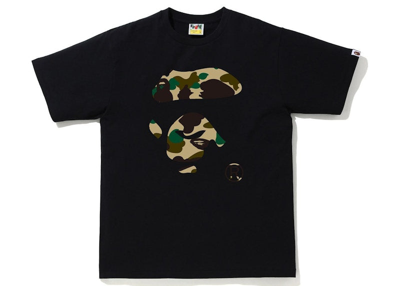 BAPE 1st Camo Ape Face Tee Black/Yellow