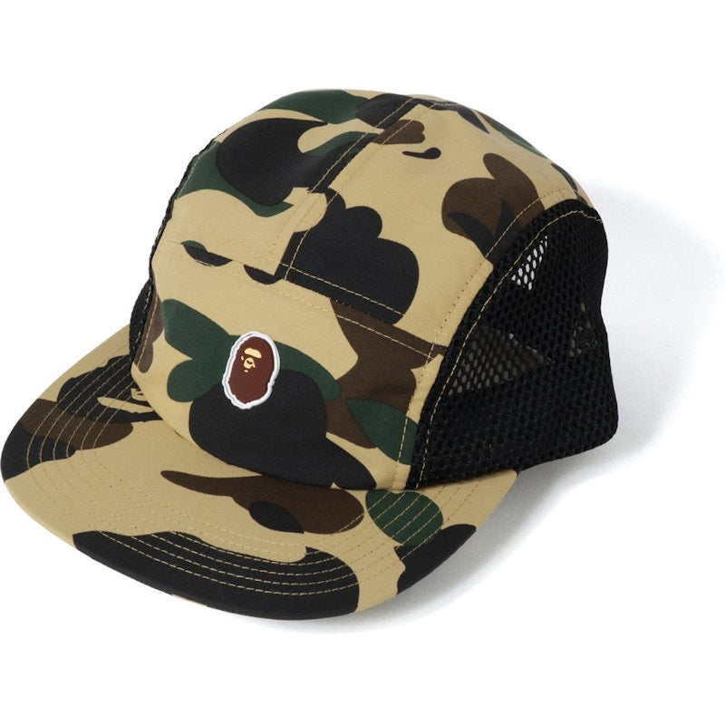 BAPE 1st Camo Ape Head One Point Mesh Jet Cap Yellow