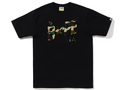 BAPE 1st Camo BAPE Sta Logo Tee (FW22) Black Yellow