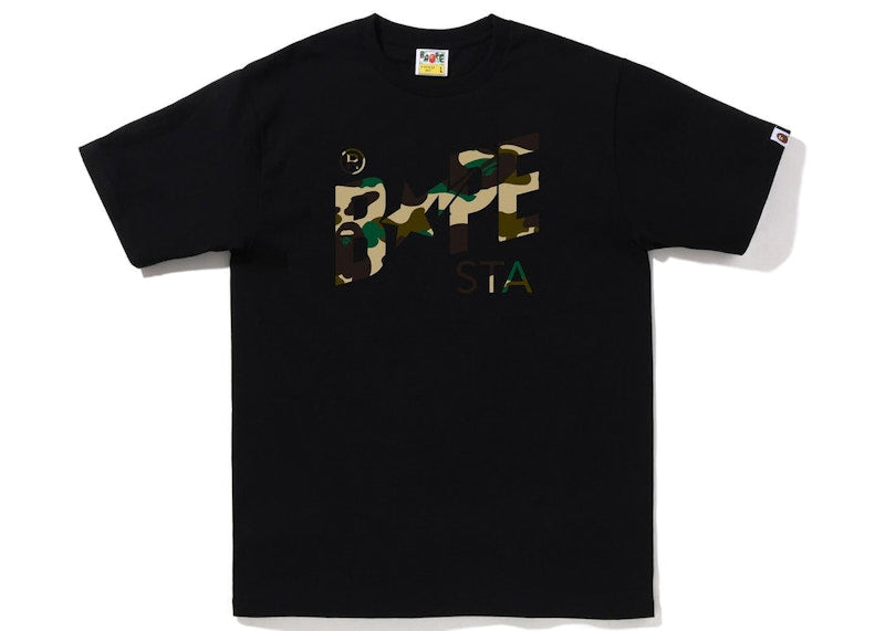 BAPE 1st Camo BAPE Sta Logo Tee (FW22) Black Yellow