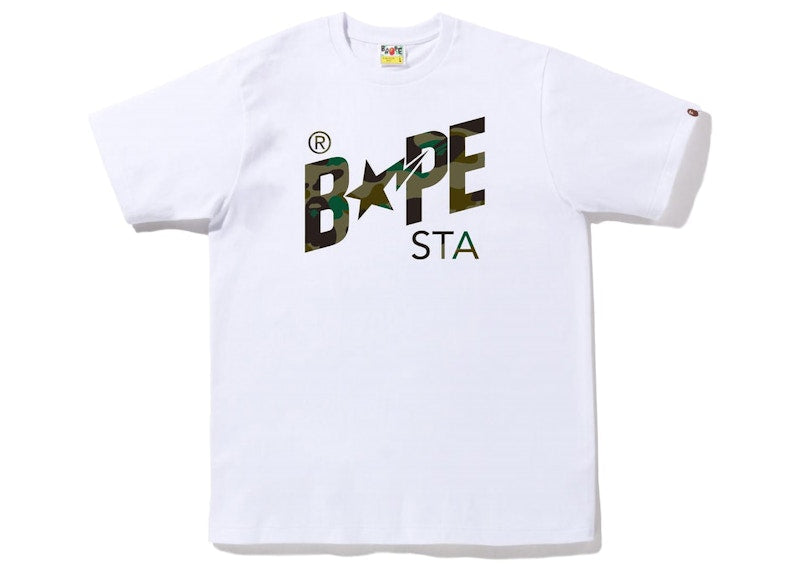 BAPE 1st Camo BAPE Sta Logo Tee (FW22) White Green