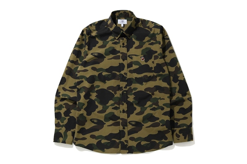 BAPE 1st Camo BD L/S Shirt Green