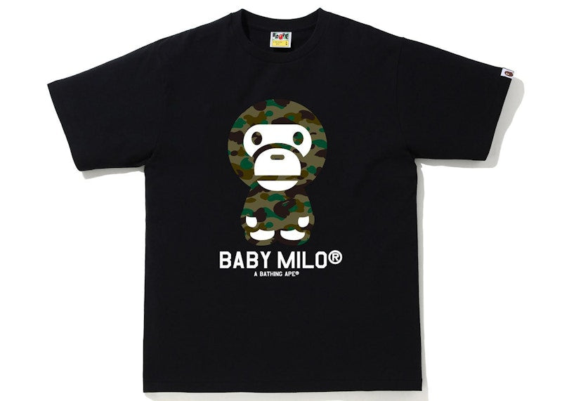 BAPE 1st Camo Baby Milo Tee Black/Green