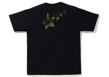 BAPE 1st Camo Bapesta Logo Tee Black/Green