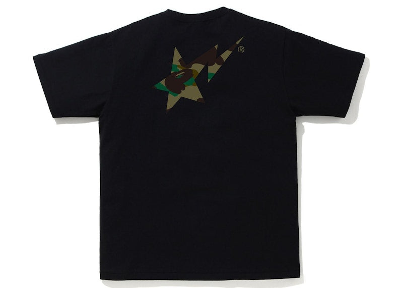 BAPE 1st Camo Bapesta Logo Tee Black/Green