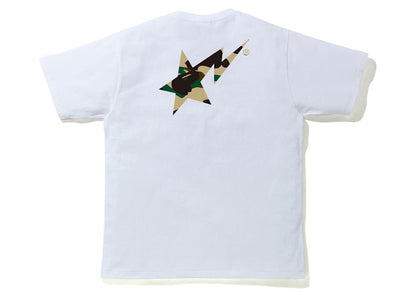 BAPE 1st Camo Bapesta Logo Tee White/Yellow