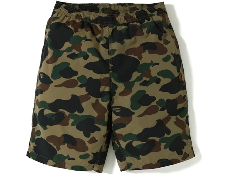 BAPE 1st Camo Beach Pants Green