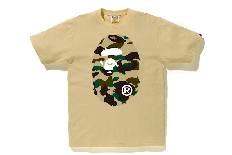 BAPE 1st Camo Big Ape Head Tee Beige/Yellow
