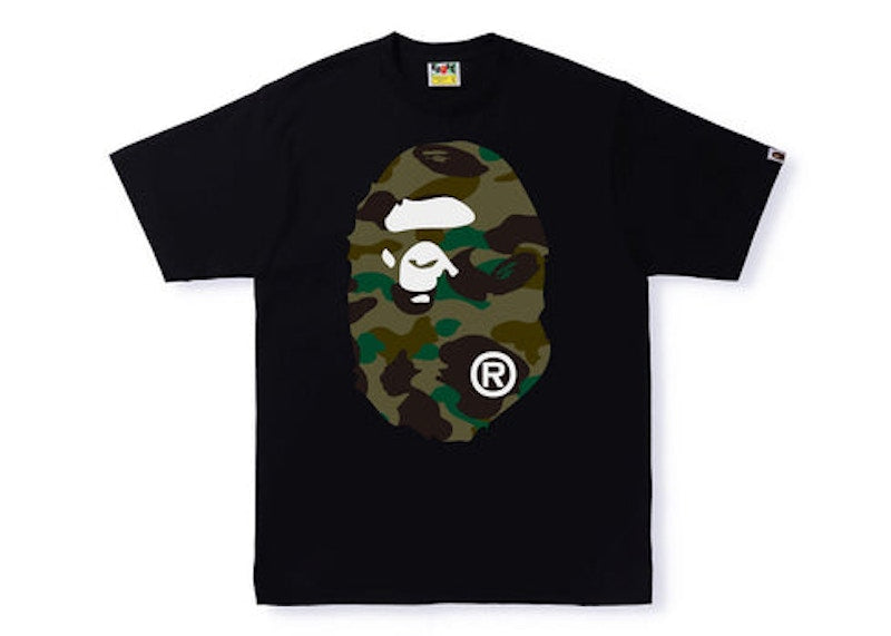 BAPE 1st Camo Big Ape Head Tee Black/Green