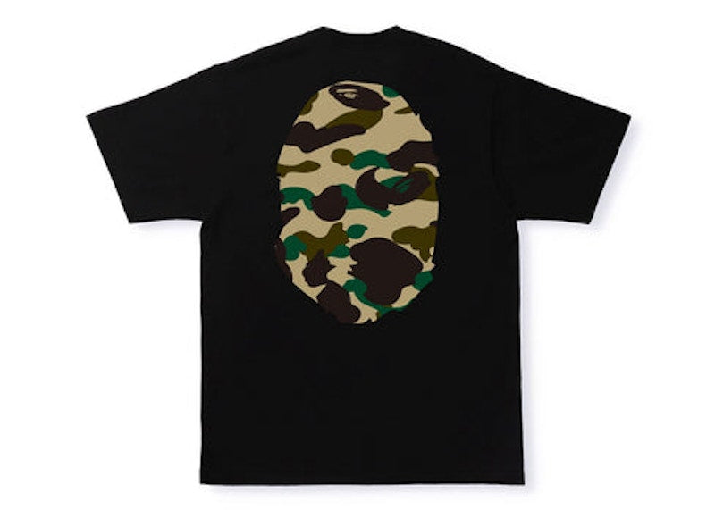 BAPE 1st Camo Big Ape Head Tee Black Yellow