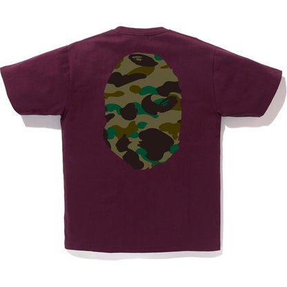 BAPE 1st Camo Big Ape Head Tee Burgundy/Green