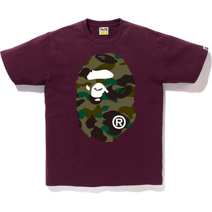 BAPE 1st Camo Big Ape Head Tee Burgundy/Green
