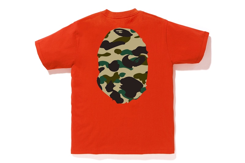 BAPE 1st Camo Big Ape Head Tee Orange/Yellow