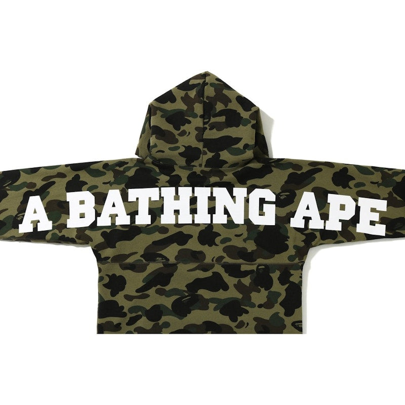BAPE 1st Camo Big Logo Wide Pullover Hoodie Green