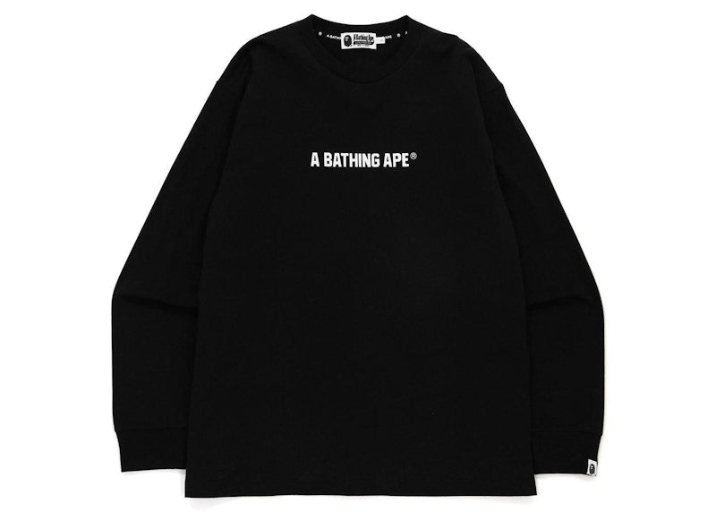 BAPE 1st Camo Busy Works Relaxed Fit L/S Tee Black