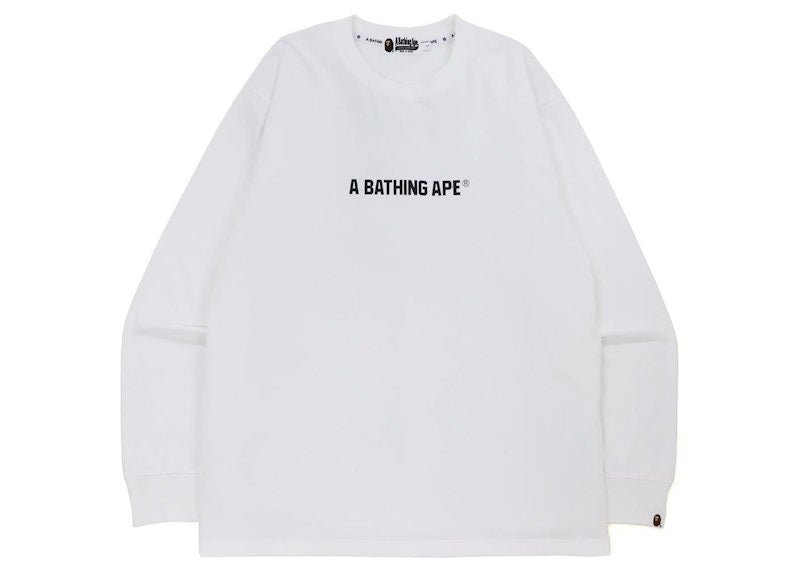 BAPE 1st Camo Busy Works Relaxed Fit L/S Tee White