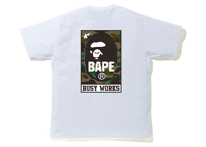 BAPE 1st Camo Busy Works Tee (FW21) White/Green