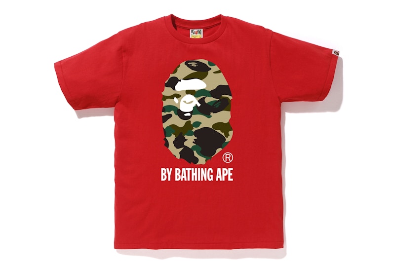 BAPE 1st Camo By Bathing Tee Red/Yellow