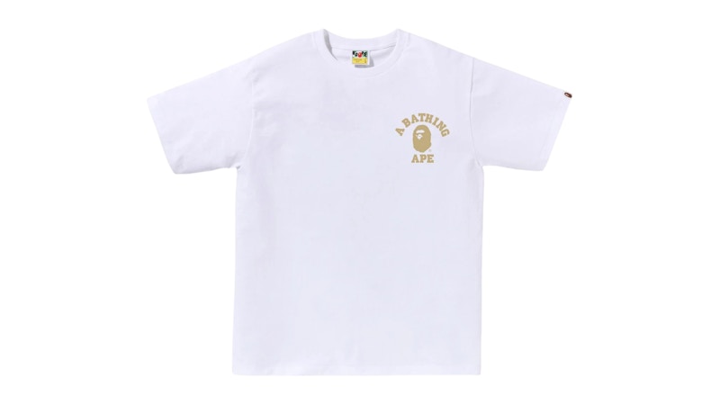 BAPE 1st Camo College Ats Tee White/Yellow