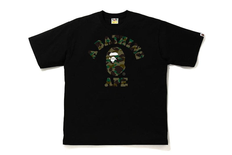 BAPE 1st Camo College Relaxe Fit Tee Black/Green