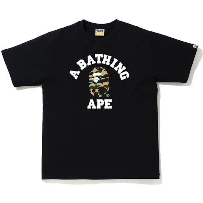 BAPE 1st Camo College T-Shirt Black/Yellow