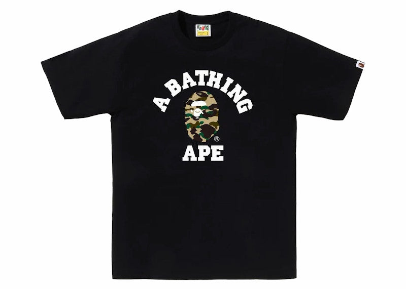 BAPE 1st Camo College Tee Black/Yellow
