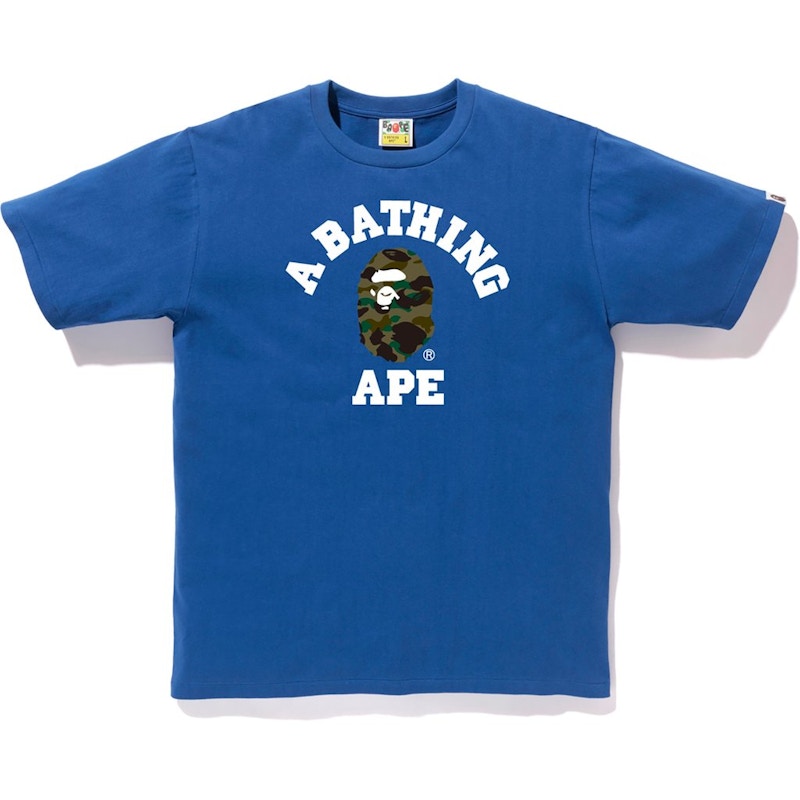 BAPE 1st Camo College Tee Blue/Green